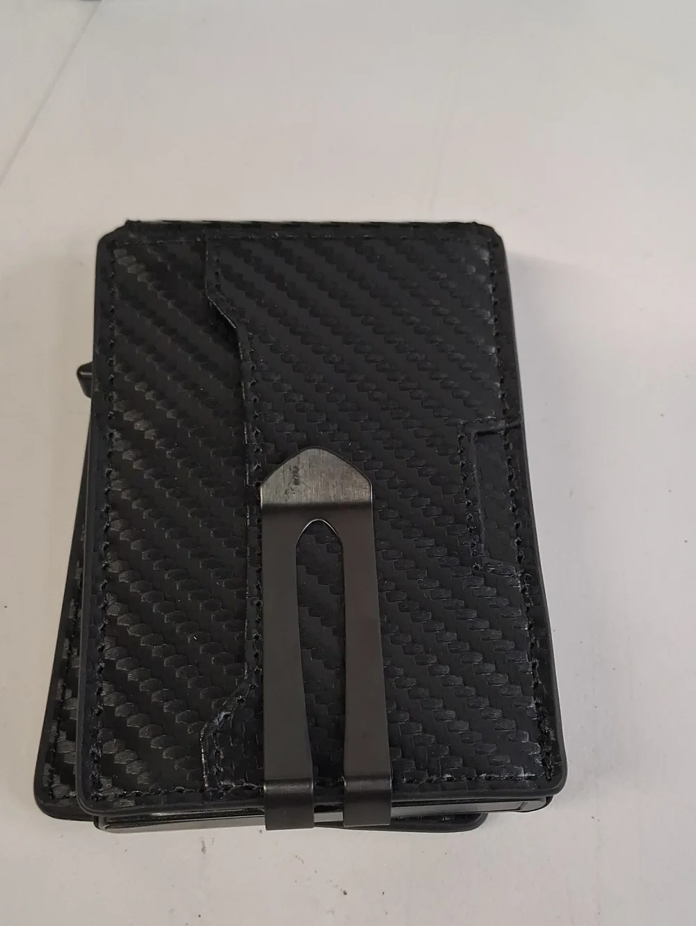 NWT Mens SOUL Black Carbon Fiber Card Holder Wallet